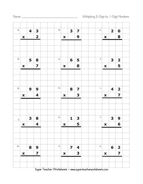 Image result for Two-Digit Multiplication Worksheets