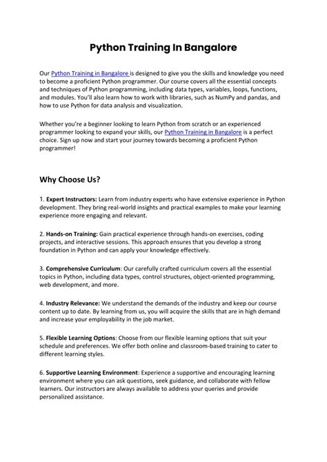 Résultat d’images pour Python Training Module with Hours