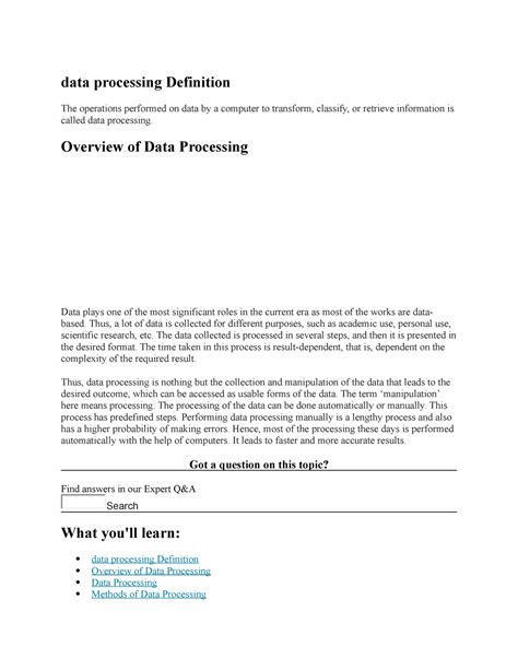 Image result for Data Processor Definition