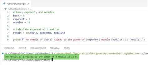 Image result for Pow Function in Python in vs Code