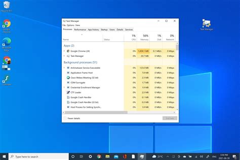 Toradh íomhá ar Task Manager On Windows 10