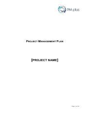 Image result for Project Management Plan Example PDF