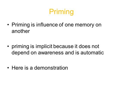 Image result for Priming Memory Examples