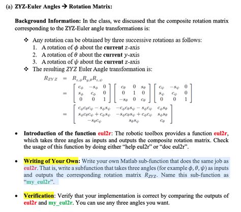 Toradh íomhá ar Rotation Matrix Euler Angles