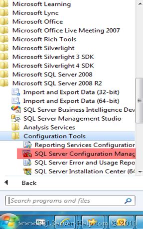 Image result for Command to Open SQL Configuration Manager