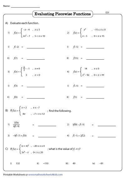 Image result for Evaluating Functions Practice Worksheet