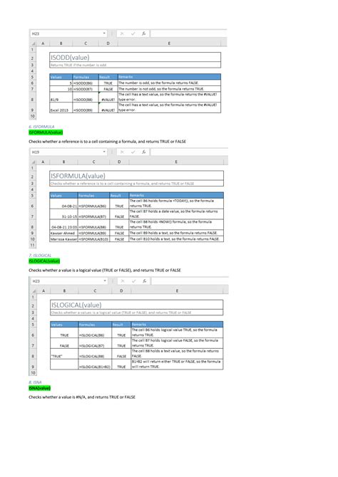 Image result for Excel Functions List.pdf