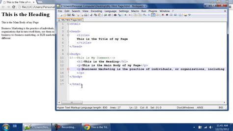 Image result for Simple Paragraph HTML in Visual Studio Code