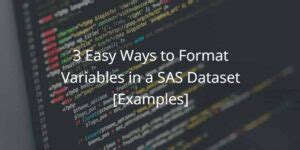 Image result for SAS Data Format Variable