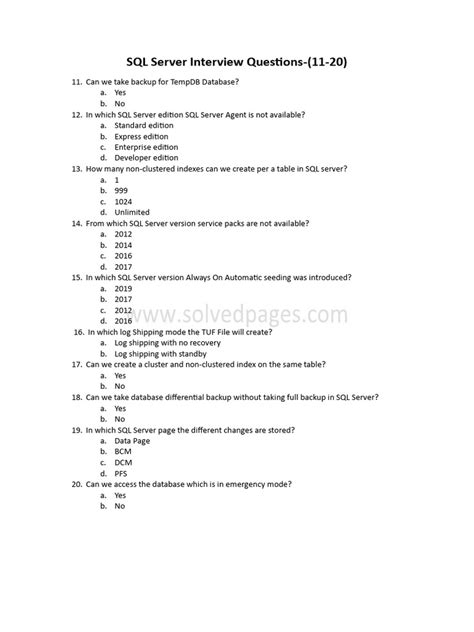 Image result for Microsoft SQL Server Interview Questions