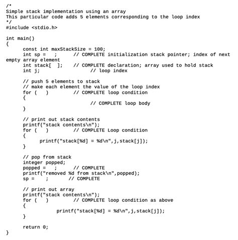Image result for Stack Code in C
