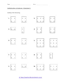 Image result for Matrices Multiplication Worksheet