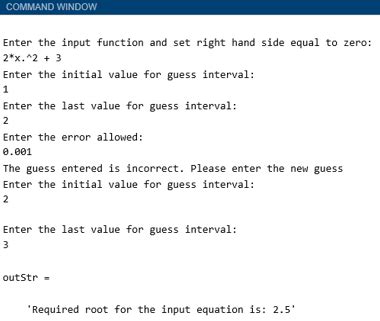 Image result for Bisection MATLAB