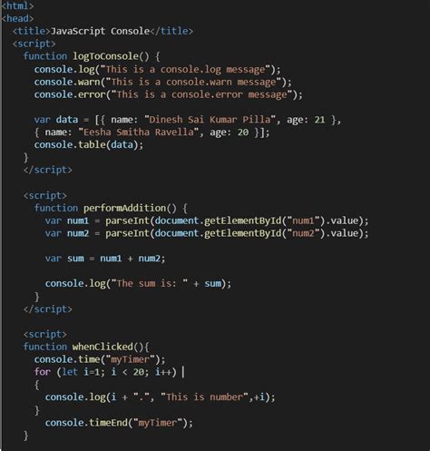 Syntax of JavaScript On Console に対する画像結果