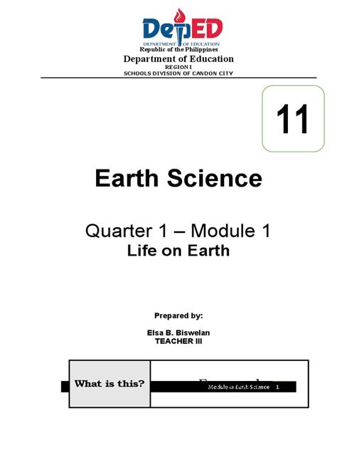 Image result for Earth Science Module