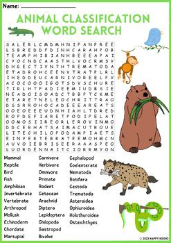 Image result for Classification Word Search
