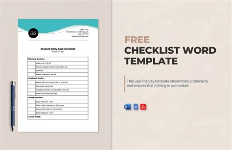 Image result for Checklist Examples Word
