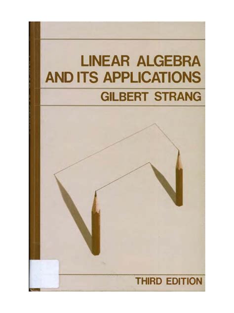 Image result for Linear Algebra by Strang