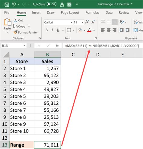 Image result for Range Excel-Formula