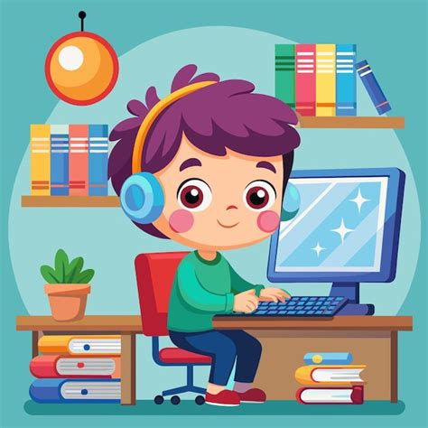 Image result for Kids Computer Study