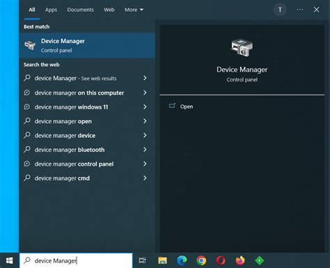 Toradh íomhá ar Device Manager Menu