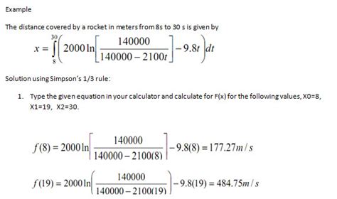 Toradh íomhá ar simpson's rule numerical method problem