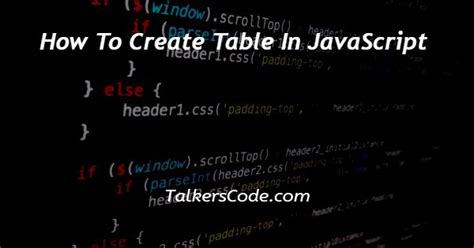 Image result for JavaScript Table