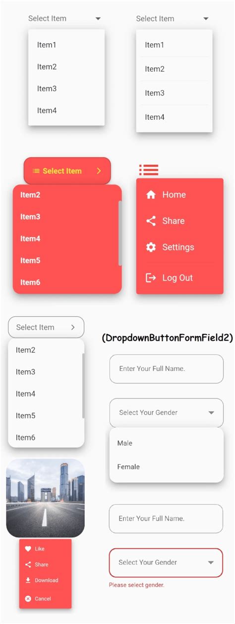 Image result for Drop Down Menu Flutter