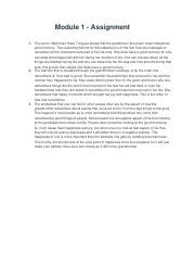 Image result for Assignment 1 Module 1
