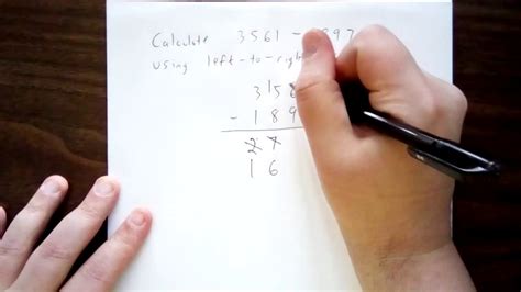 Toradh íomhá ar Examples of Left to Right Algorithm Subtraction