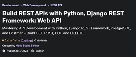Build a Rest API with MariaDB Python Django に対する画像結果