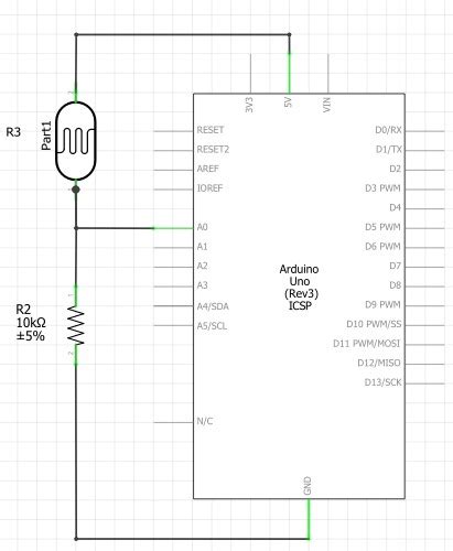 Afbeeldingsresultaten voor Schematic for a Light Sensor Arduino