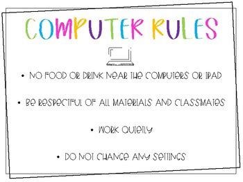 Image result for Computer Use Rules. Sign