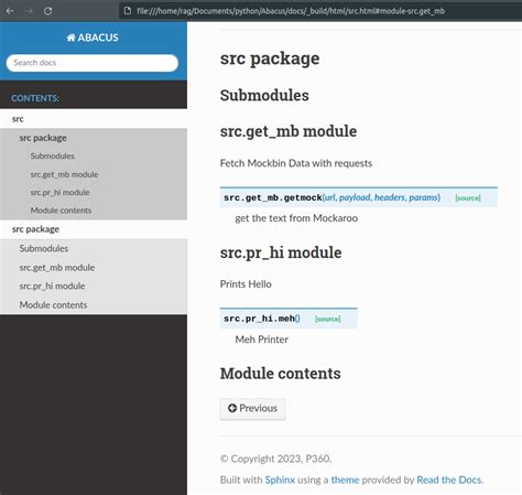 Sphinx Python Documentation に対する画像結果