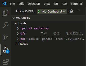 Afbeeldingsresultaten voor View Padnas Data Frame Visual Studio Code with Named Index