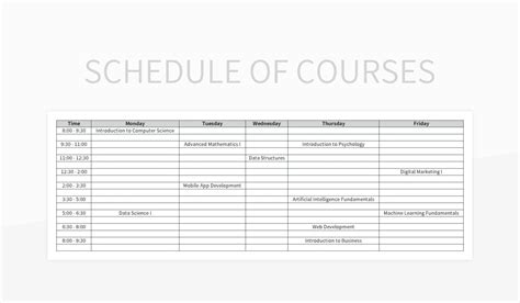 Toradh íomhá ar Syllabus Course Schedule