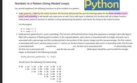 Image result for Using Nested Loops to Print Patterns Python