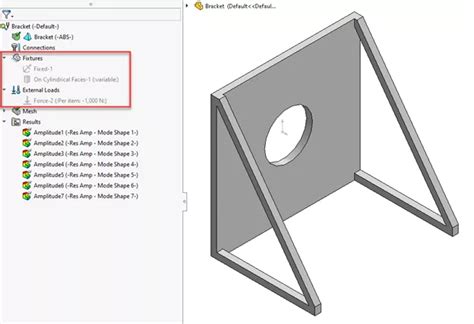 SolidWorks Simulation Natural Frequency に対する画像結果
