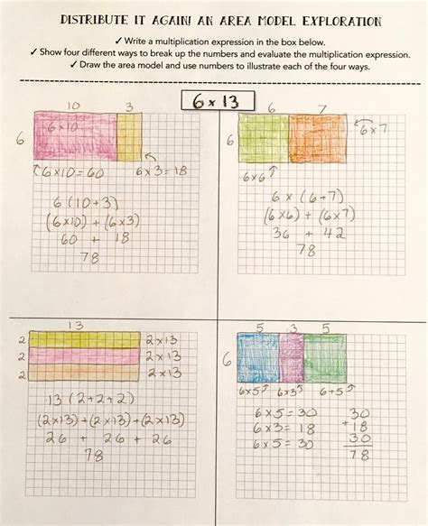 Afbeeldingsresultaten voor Open Area Model Multiplication