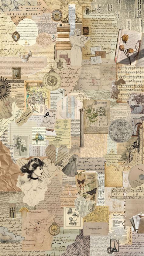 Vintage Paper Collage Art