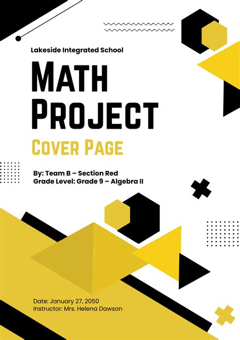 Afbeeldingsresultaten voor Mathematics Project Cover Page