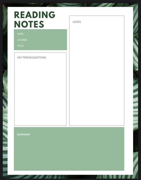 Guided Reading Notes Template に対する画像結果