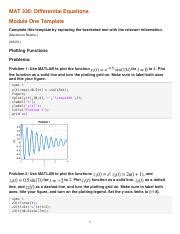 Mat330 Module 2 に対する画像結果
