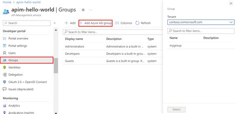 Afbeeldingsresultaten voor Azure API Management Developer Portal Aad