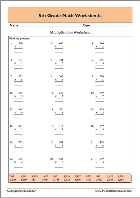 Image result for Fun Math Worksheets Grade 5