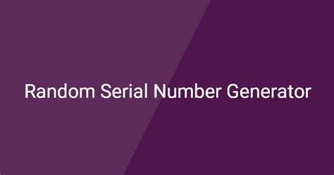 Toradh íomhá ar Random Serial Number