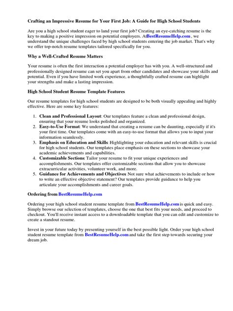 Image result for Student First Job Resume Example