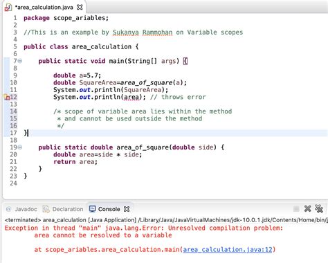 Scope and Lifetime of Variables in Java に対する画像結果