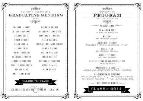Toradh íomhá ar Grade 6 Graduation Program Template