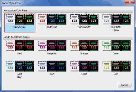 Annotation Color Code に対する画像結果